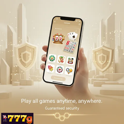 Sessão de jogo em andamento no aplicativo 777g para Android